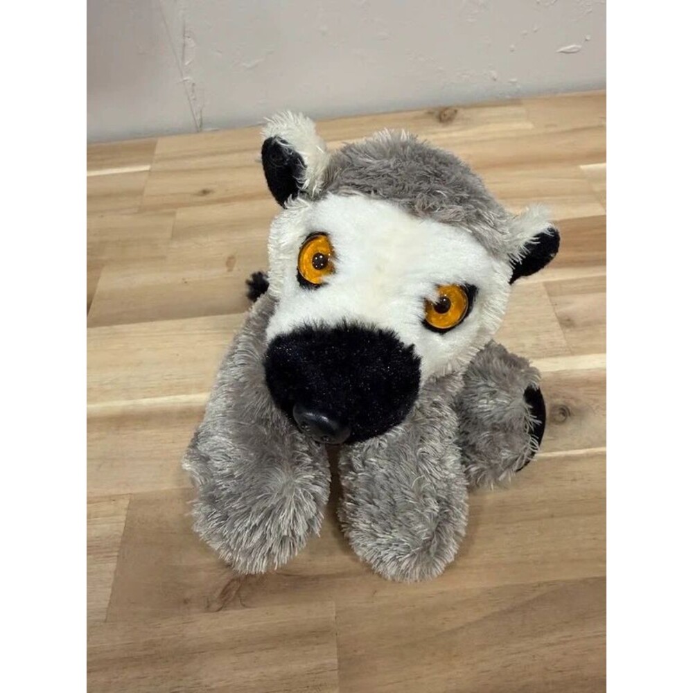 Ring Tailed Lemur Aurora Plush Stuffed Animal 8" Gray Black
